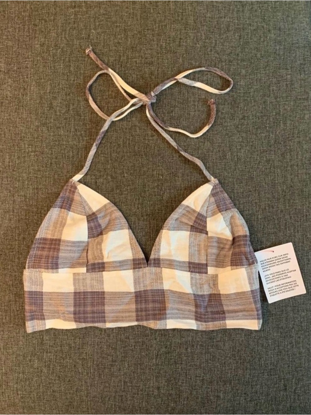asos plaid halter top